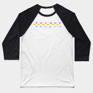 hearts pattern Baseball T-Shirt